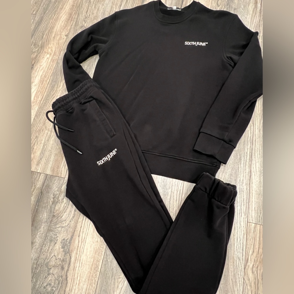 Sixth June Essential Tracksuit set in black